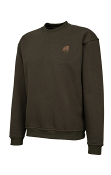 Preview: Jäger Sweat Shirt , Rundhals Sweatshirt , Herren Sweatshirt , Jagd Baumwoll Pullover Oliv "